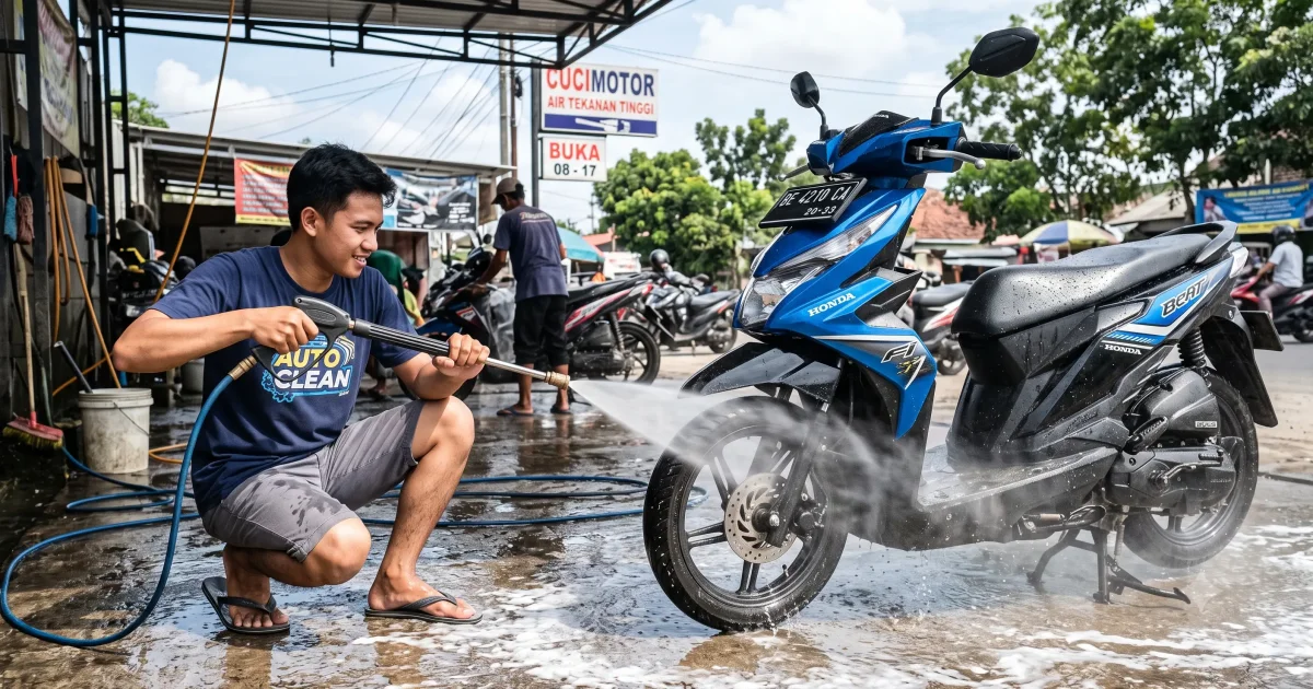Hati-hati Saat Cuci Steam, Menyemprot Asal Bikin Komstir Motor Gampang Rusak